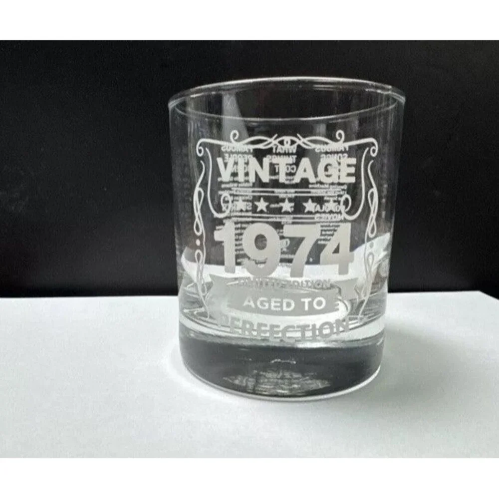 1974 Whiskey Glasses Birthday Gifts for WomenMenBridesmaidMothers Fathers...